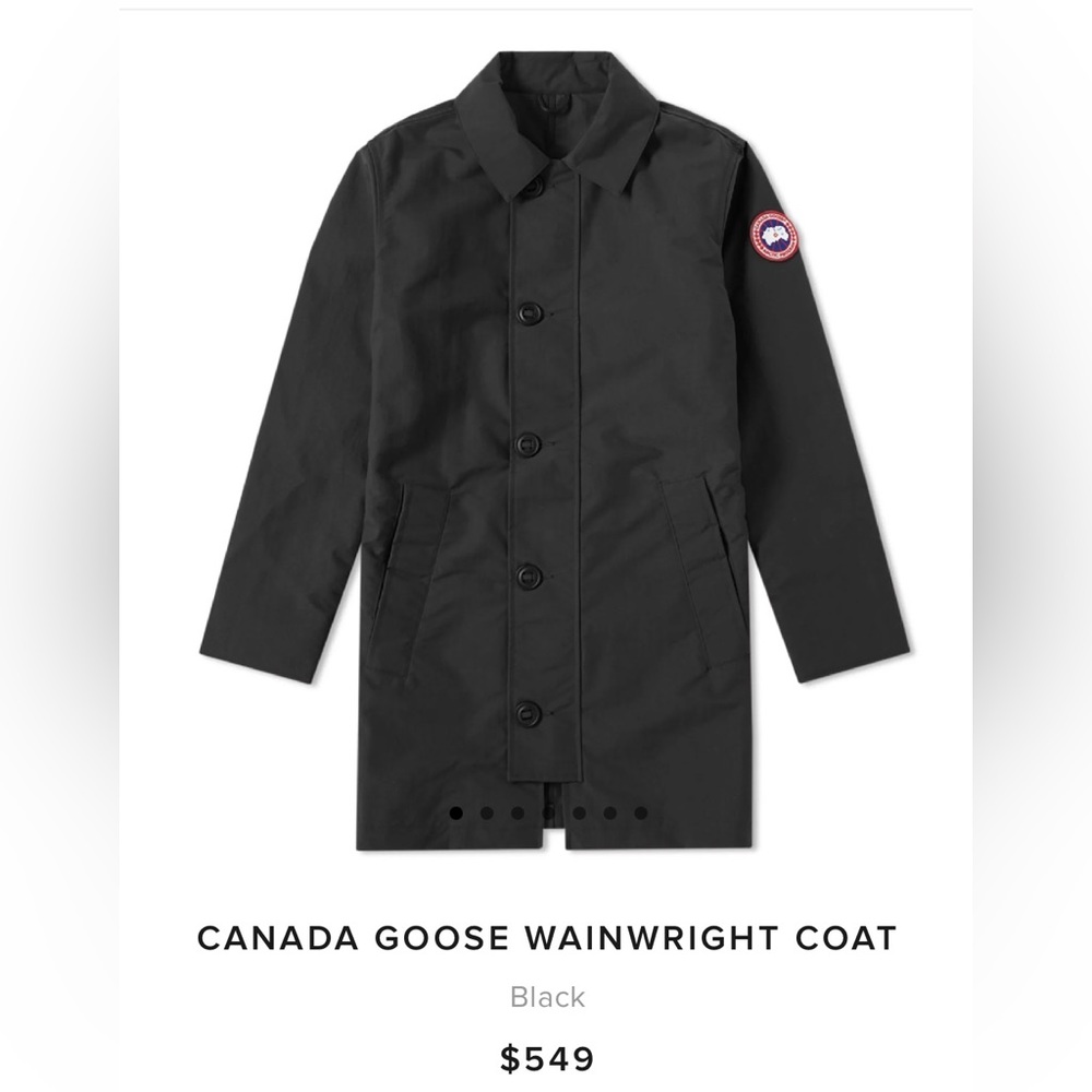 Canada Goose Wainwright Coat. Black. Medium.